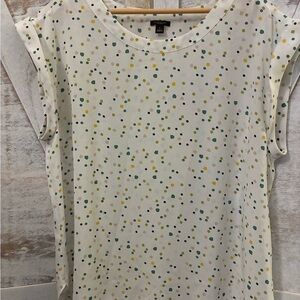 Ann Taylor Multicolor Dot Blouse